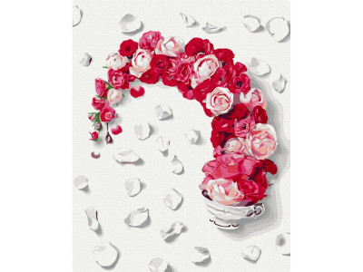Картина за номерами "Трояндовий чай" ©Halyna Vitiuk BS53595 40х50см