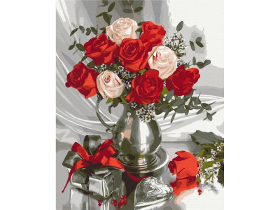 Картина за номерами "Подаровані троянди" BS51914 40х50 см