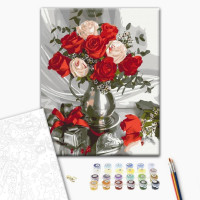 Картина за номерами "Подаровані троянди" BS51914 40х50 см