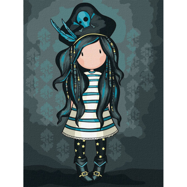 Картина за номерами "Black Pearl Santoro Gorjuss Collection" KHO8679 30х40 см Картина за номерами "Black Pearl Santoro Gorjuss Collection" KHO8679 30х40 см