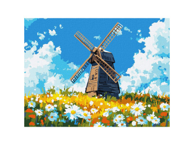 Картина за номерами "Млин посеред поля" ©art_selena_ua KHO6399 30x40 см