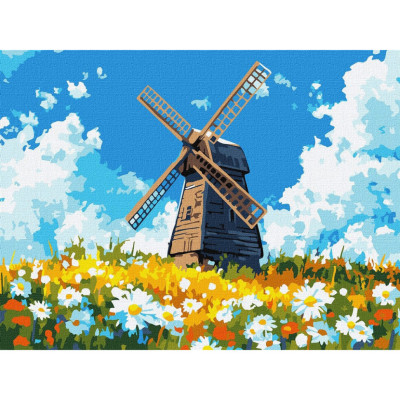 Картина за номерами "Млин посеред поля" ©art_selena_ua KHO6399 30x40 см