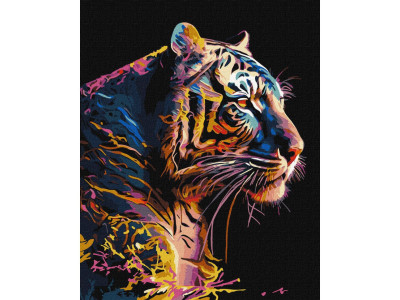 Картина за номерами "Прекрасний звір" ©art_selena_ua Ідейка KHO6520 40х50 см з фарбами металiк extra