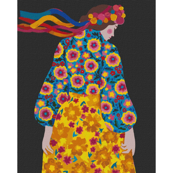 Картина за номерами "Вбрання на день перемоги" Ідейка KHO4922 40х50см