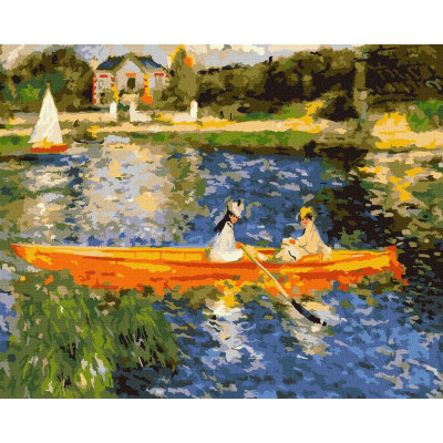 Картина за номерами "Катання на човні по Сені" ©Pierre-Auguste Renoir Ідейка KHO2577 40х50 см
