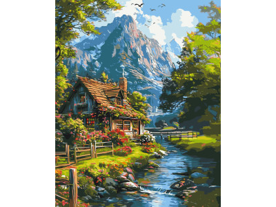 Картина за номерами "Тихе гірське життя" LW3438 40х50 см