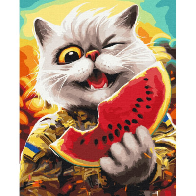 Картина за номерами "Котик в Херсоні" ©Маріанна Пащук BS53410 Brushme 40х50 см