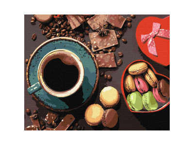 Картина за номерами  "Солодощі до кави" Ідейка KHO2864 40х50 см