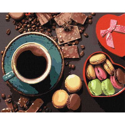 Картина за номерами  "Солодощі до кави" Ідейка KHO2864 40х50 см
