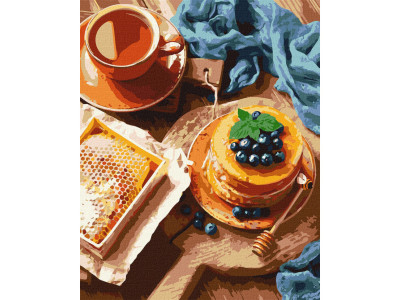 Картина за номерами "Панкейки до чаю" Ідейка KHO5641 40х50 см