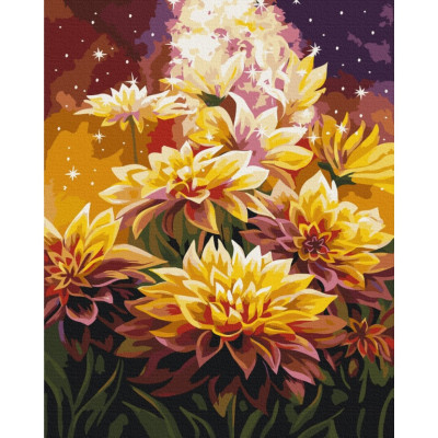 Картина за номерами "Космічні квіти" © Anna Steshenkо Brushme BS53568 40х50 см