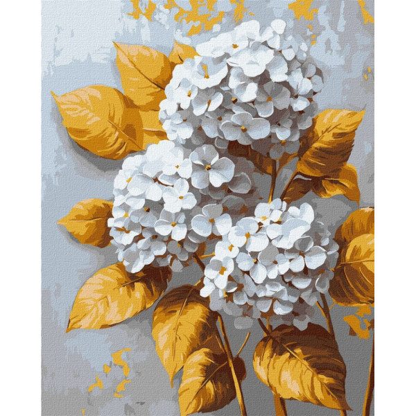 Картина за номерами "Золота гортензія" ©victoria_art KHO3310 40х50 см