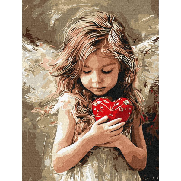 Картина за номерами "Ангел любові" ©art_selena_ua KHO8706 30х40 см