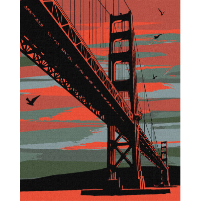 Картина за номерами "Містичний Сан-Франциско" Ідейка KHO3625 40x50 см