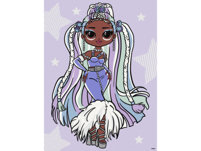 Картина за номерами "L.O.L. Surprise! O.M.G. Fashion show Lady Braids" KHO6272 30х40 см