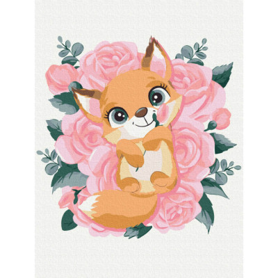 Картина за номерами "Лисичка в квітах" KBS0001 30x40 см