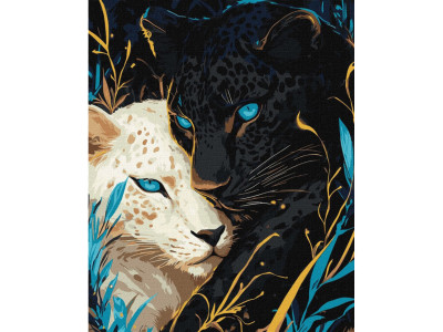 Картина за номерами "Інь Ян з фарбами" ©art_selena_ua KHO6729 40х50см