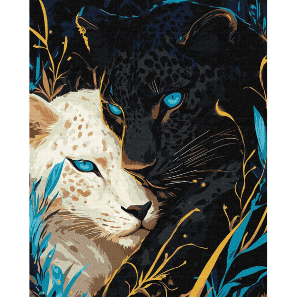 Картина за номерами "Інь Ян з фарбами" ©art_selena_ua KHO6729 40х50см