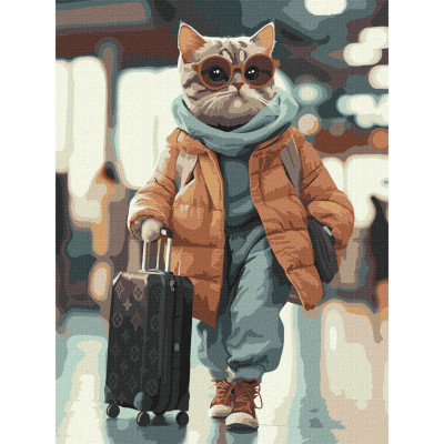 Картина за номерами "Стильний пасажир" KHO6754 30х40 см