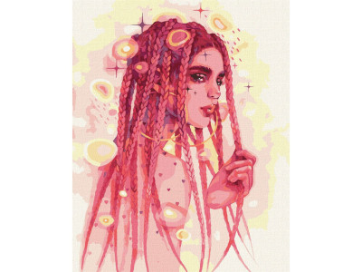 Картина за номерами "Дивовижна незнайомка" ©lesya_nedzelska_art Ідейка KHO2578 40х50 см