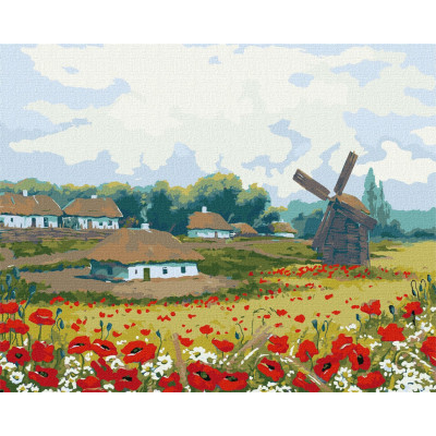 Картина за номерами "Літо на хуторі" Ідейка KHO6302 40х50см