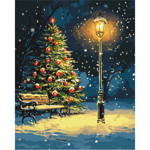 Картина за номерами "Нічний танок сніжинок" BS54191 40х50 см