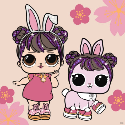 Картина за номерами "L.O.L. Surprise! Chinese New Year Doll & Pet" KHO1105 40х40 см
