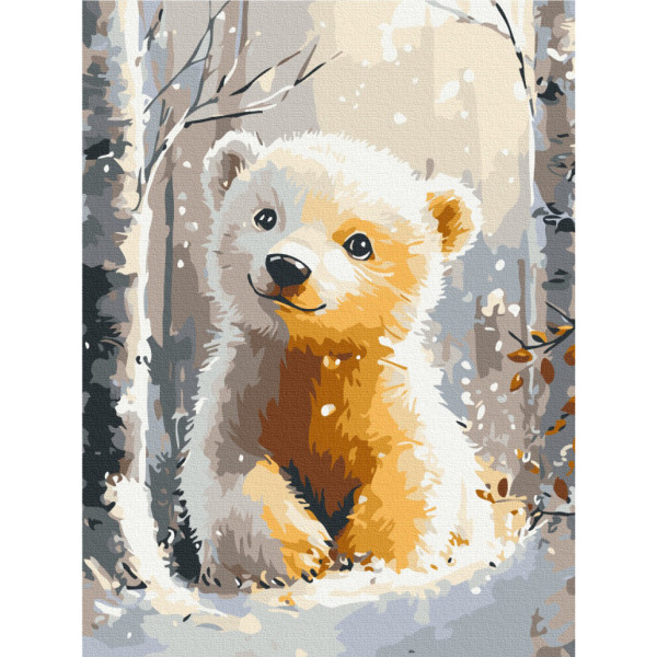 Картина за номерами "Милий білий ведмедик" RBS1021 30х40 см