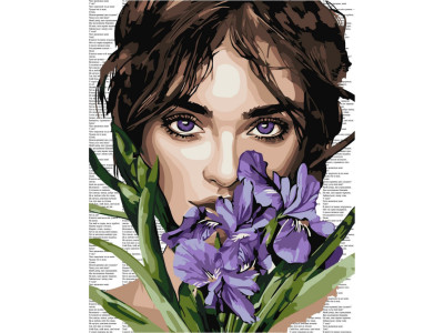 Картина за номерами "Барвиста поезія: Фіолетові іриси" ©art_selena_ua KHO8593 40х50 см