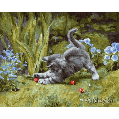 Картина за номерами "Грайливий кошеня" ідейки KHO4251 40х50 см