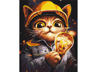 Картина за номерами "Котик Енергетик" © Маріанна Пащук Brushme BS53441 40x50 см