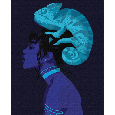 Картина за номерами "Неонова краса" ©dragonfly_kc" Ідейка KHO4890 40х50см