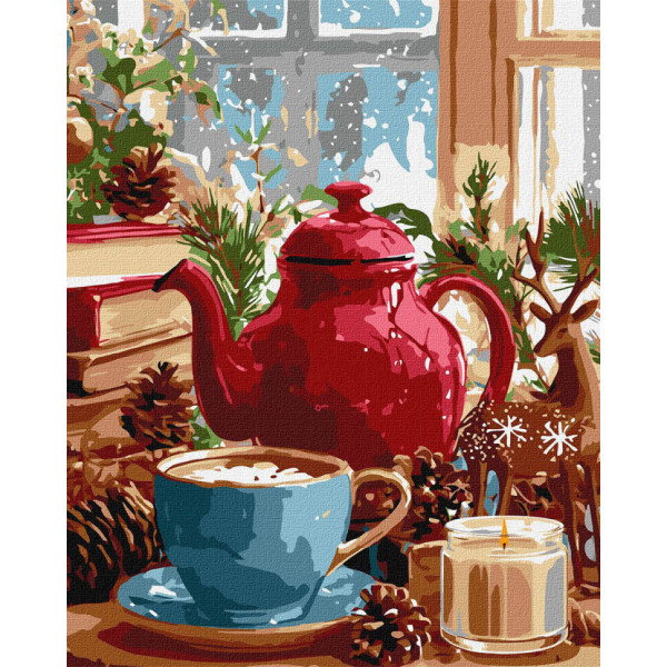 Картина за номерами "Зимова атмосфера вдома" KHO5745 40х50 см