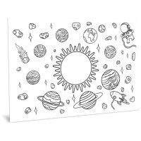 Килимок вивчай-малюй-стирай "Космос" ZIRKA 141238 А3