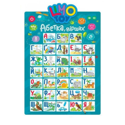 Плакат навчальний "Абетка" SK 0021 Укр Синій Плакат навчальний "Абетка" SK 0021 Укр Синій