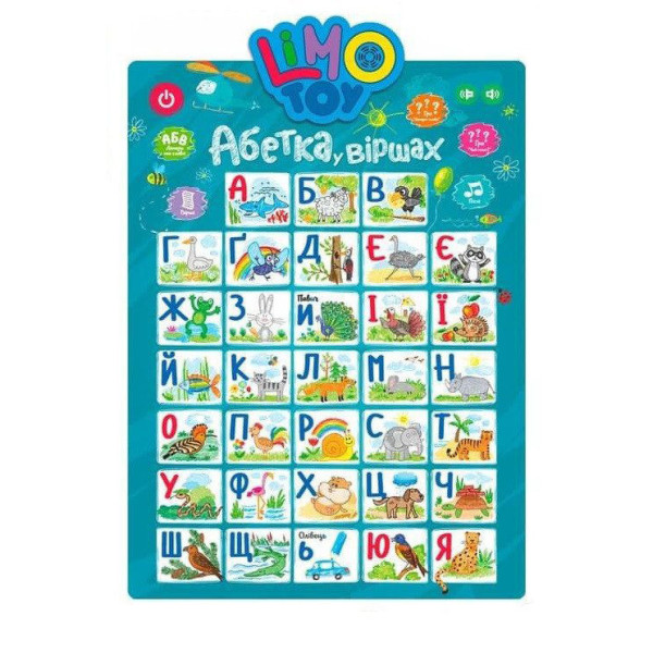Плакат навчальний "Абетка" SK 0021 Укр Синій