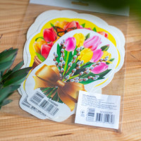 Набір весняного декору "Квіти" 10105226 3 штуки в комплекті картон