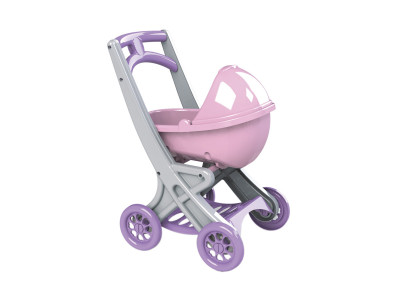 Коляска для ляльок з люлькою Doloni Toys 0121/04 Сіро-рожева