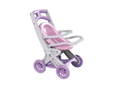 Коляска для ляльок з шезлонгом Doloni Toys 0122/04 Сіро-рожева