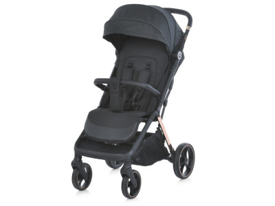 Дитяча прогулянкова коляска BEYA ME 1127-G Black Leo
