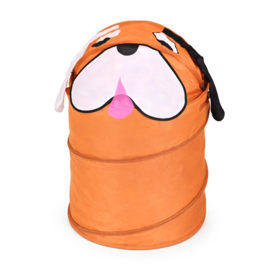 Кошик для іграшок "Собака" M 1039(Brown) діаметр 37 см висота 47/57 см з кришкою