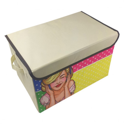 Кошик для зберігання іграшок MR 0625 38 x 24 x 24 см Дівчина в навушниках