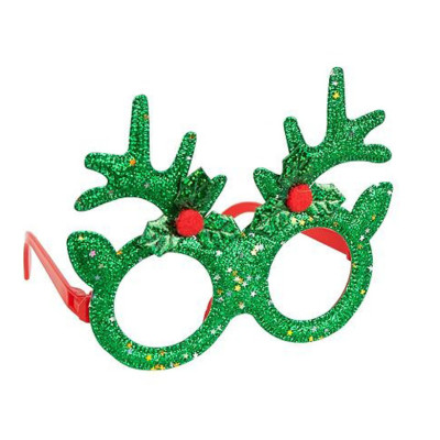 Окуляри новорічні "Ріжкит оленя" 2518-SP(Green) розмір 13 см Окуляри новорічні "Ріжкит оленя" 2518-SP(Green) розмір 13 см