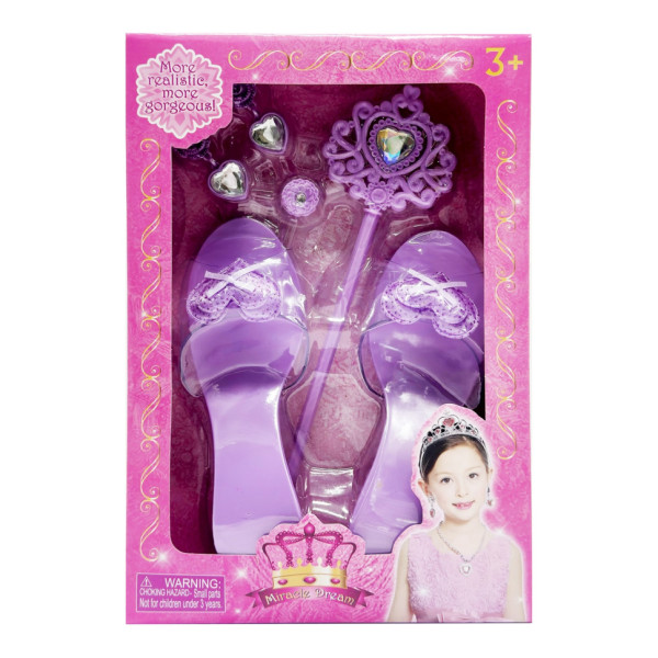 Набір аксесуарів для дівчат QS00025D1(Violet) фіолетовий туфлі в комплекті