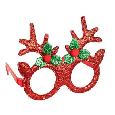 Окуляри новорічні "Ріжкит оленя" 2518-SP(Red) розмір 13 см Окуляри новорічні "Ріжкит оленя" 2518-SP(Red) розмір 13 см