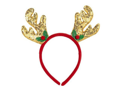 Обідок новорічний "Оленячі ріжки" 2511(Gold) 165х145 см