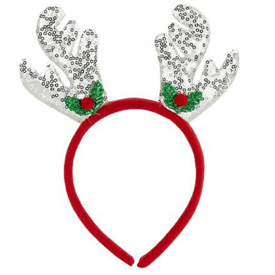 Обідок новорічний "Оленячі ріжки" 2511(Silver) 165х145 см