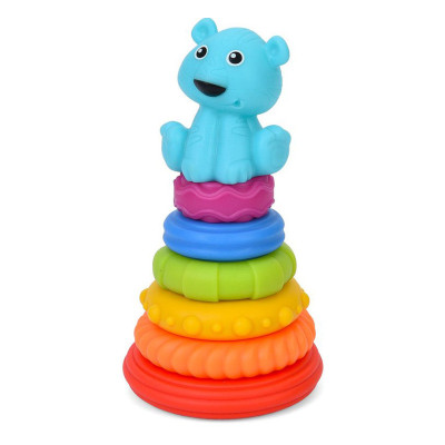 Дитяча іграшка "Пірамідка Тигреня" 638-112(Turquoise) 185 см 6 кілець