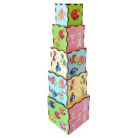 Дерев'яні кубики-пірамідка "Тварини" Ubumblebees (ПСД013) PSD013, 5 кубиків