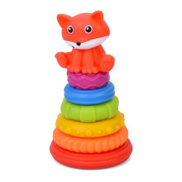 Дитяча іграшка "Пірамідка Лисичка" 638-112(Orange) 185 см 6 кілець